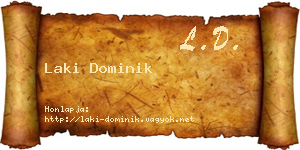 Laki Dominik névjegykártya
